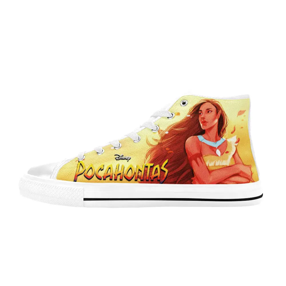 Pocahontas Native American Indian Princess Custom High Top Sneakers Shoes