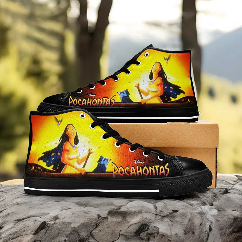 Pocahontas Native American Indian Princess Custom High Top Sneakers Shoes