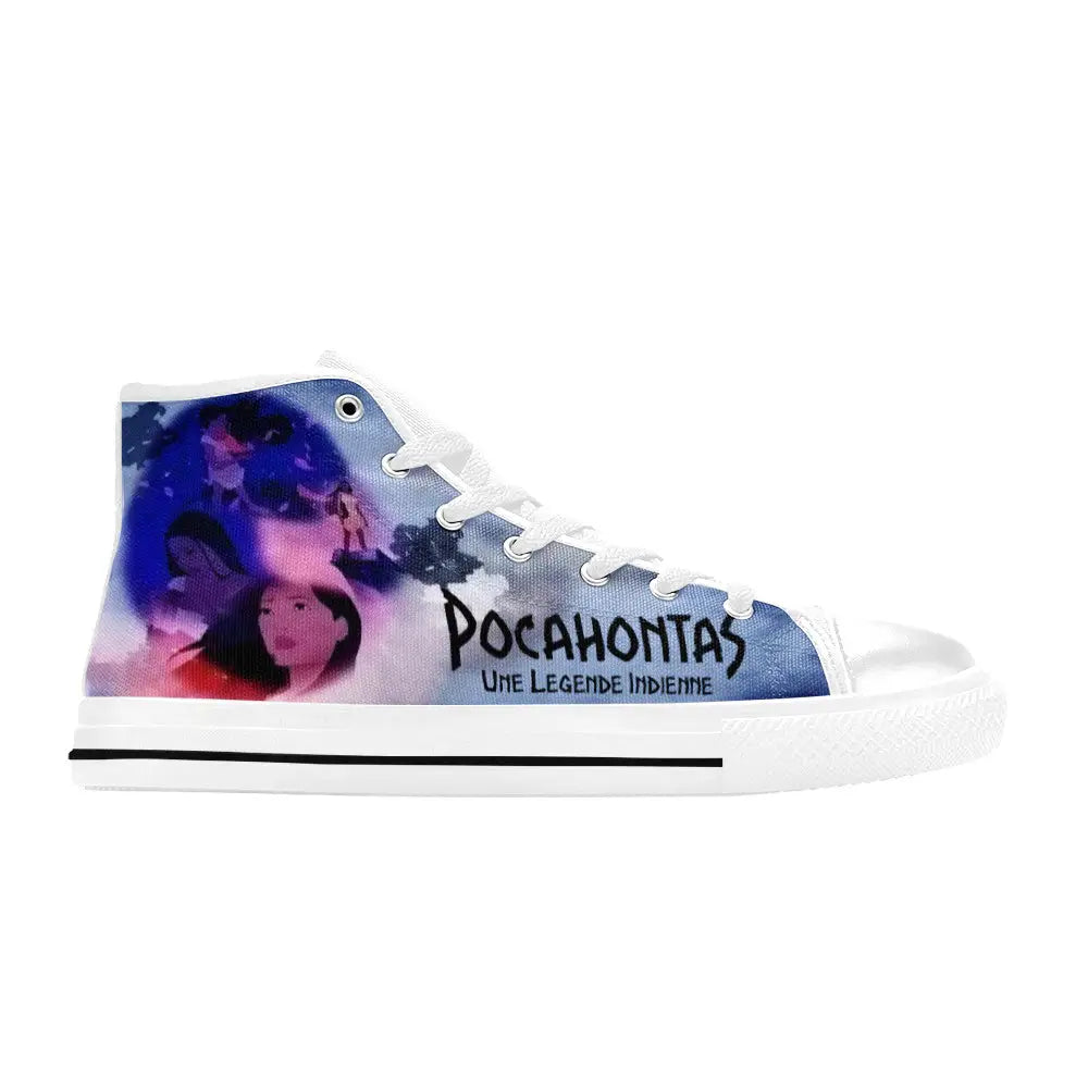 Pocahontas Native American Indian Princess Custom High Top Sneakers Shoes