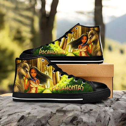 Pocahontas Native American Indian Princess Custom High Top Sneakers Shoes