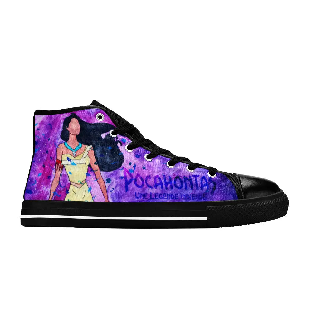 Pocahontas Native American Indian Princess Custom High Top Sneakers Shoes