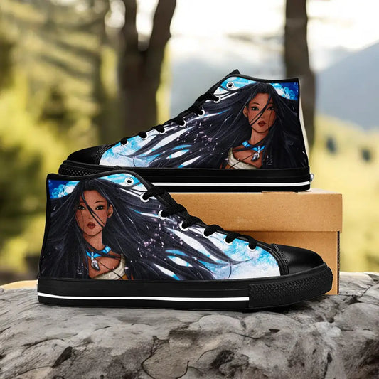 Pocahontas Native American Indian Princess Custom High Top Sneakers Shoes