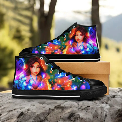 Pocahontas Native American Indian Princess Custom High Top Sneakers Shoes