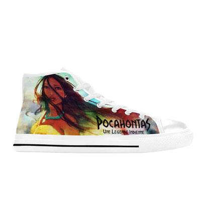 Pocahontas Native American Indian Princess Custom High Top Sneakers Shoes