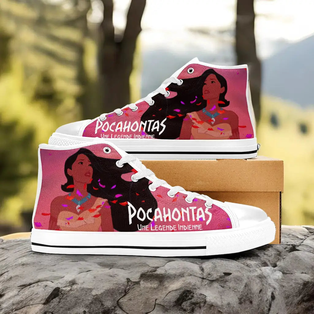 Pocahontas Native American Indian Princess Custom High Top Sneakers Shoes