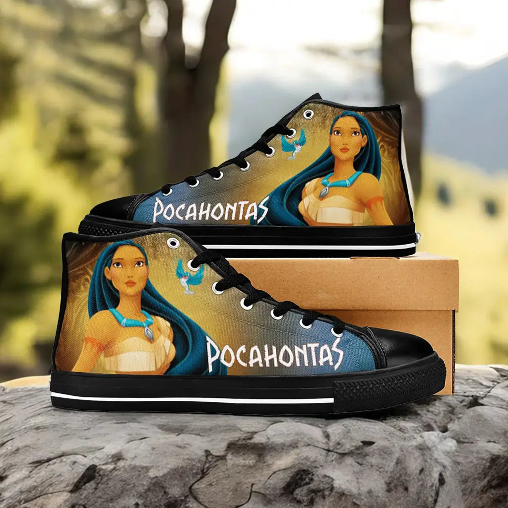 Pocahontas Native American Indian Princess Custom High Top Sneakers Shoes