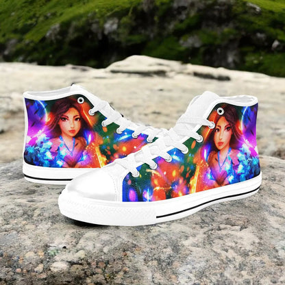 Pocahontas Native American Indian Princess Custom High Top Sneakers Shoes