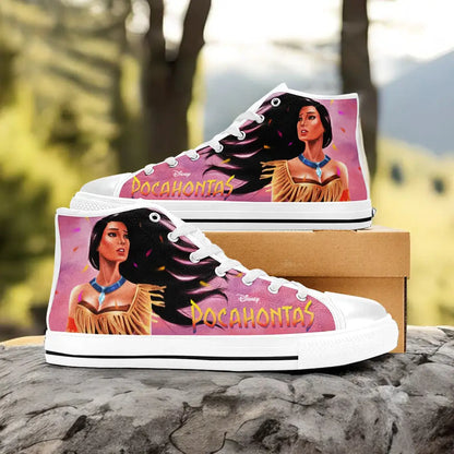 Pocahontas Native American Indian Princess Custom High Top Sneakers Shoes