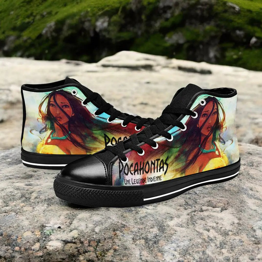 Pocahontas Native American Indian Princess Custom High Top Sneakers Shoes