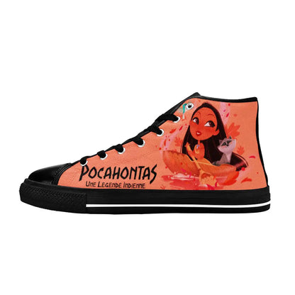 Pocahontas Native American Indian Princess Custom High Top Sneakers Shoes