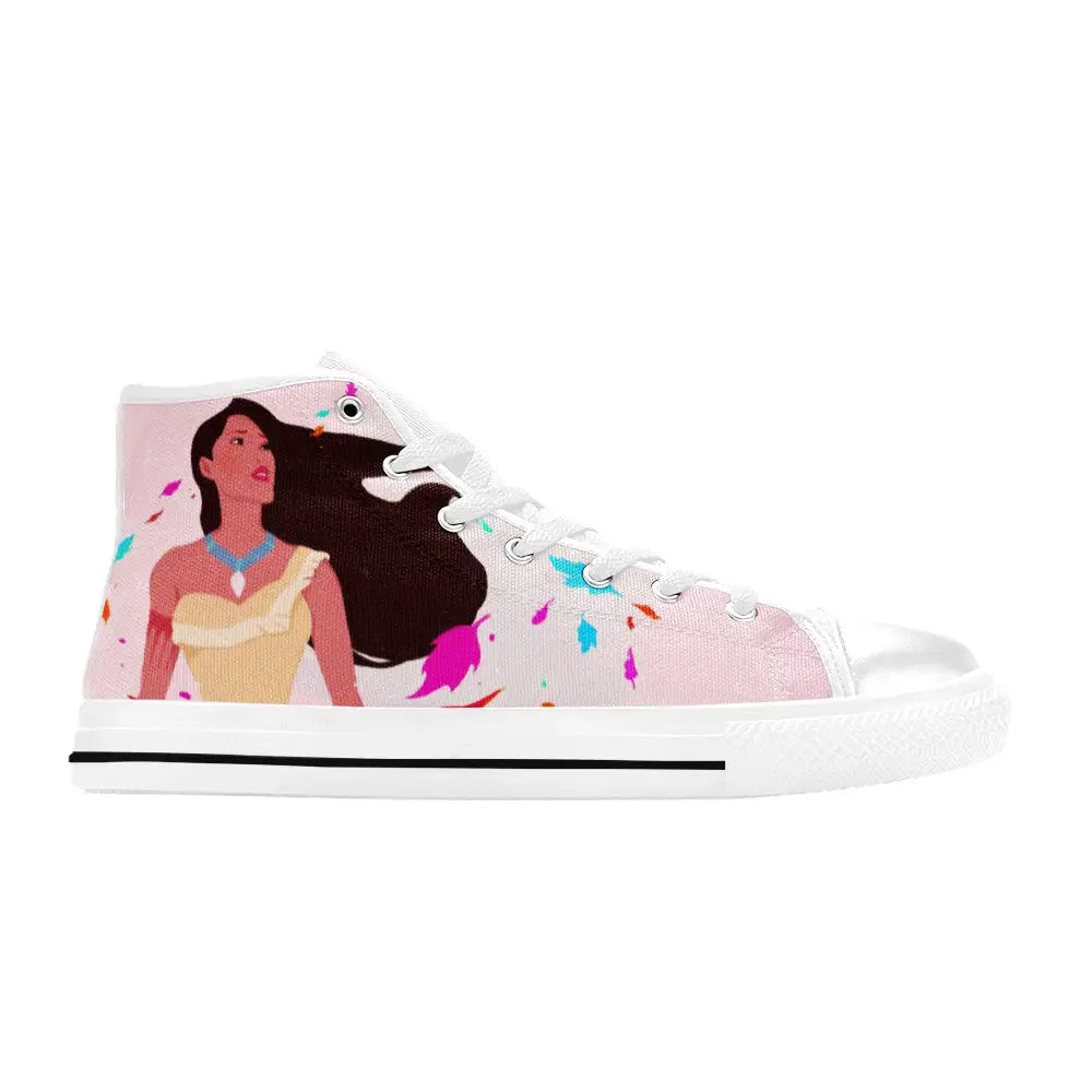 Pocahontas Native American Indian Princess Custom High Top Sneakers Shoes