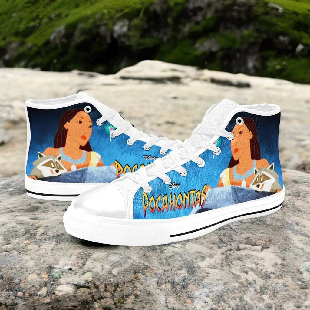 Pocahontas Native American Indian Princess Custom High Top Sneakers Shoes