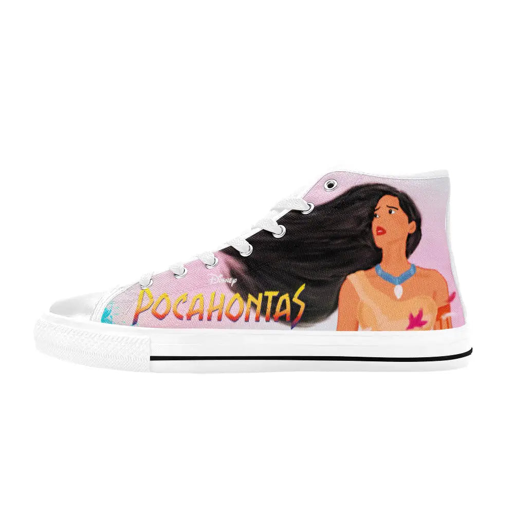 Pocahontas Native American Indian Princess Custom High Top Sneakers Shoes