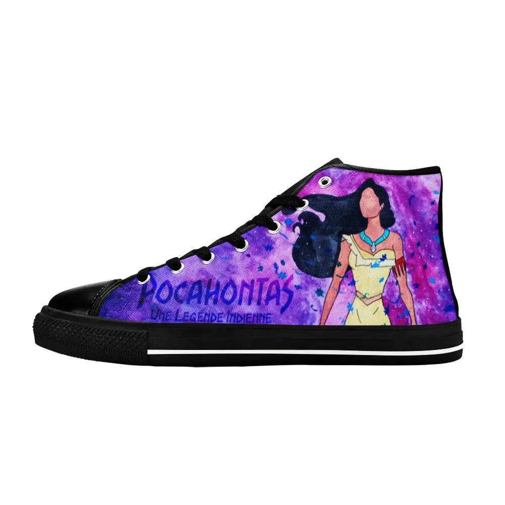 Pocahontas Native American Indian Princess Custom High Top Sneakers Shoes