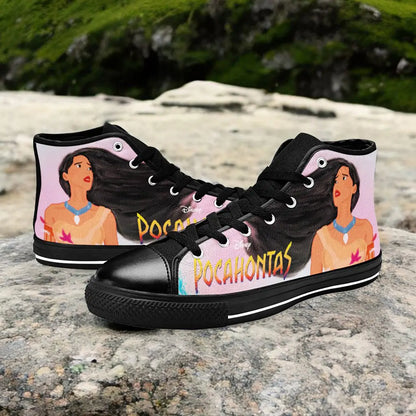 Pocahontas Native American Indian Princess Custom High Top Sneakers Shoes