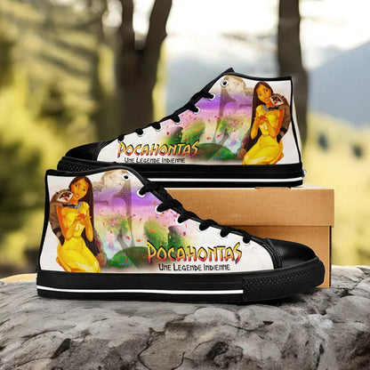 Pocahontas Native American Indian Princess Custom High Top Sneakers Shoes