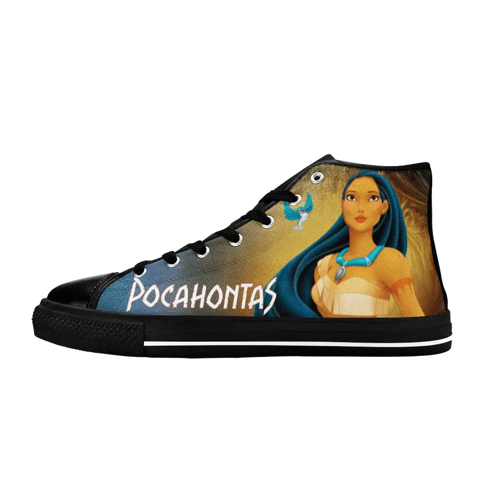 Pocahontas Native American Indian Princess Custom High Top Sneakers Shoes