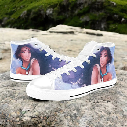 Pocahontas Native American Indian Princess Custom High Top Sneakers Shoes