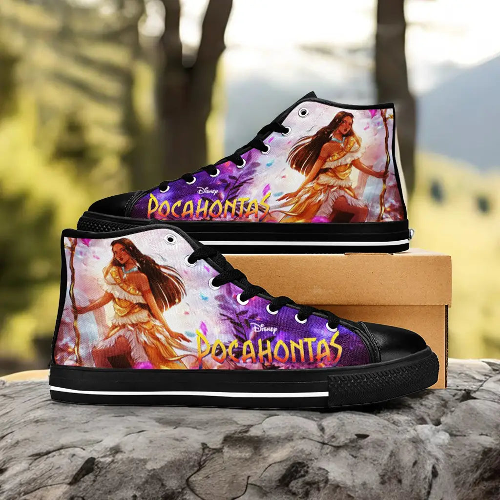 Pocahontas Native American Indian Princess Custom High Top Sneakers Shoes