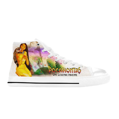 Pocahontas Native American Indian Princess Custom High Top Sneakers Shoes