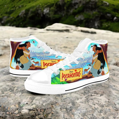 Pocahontas Native American Indian Princess Custom High Top Sneakers Shoes