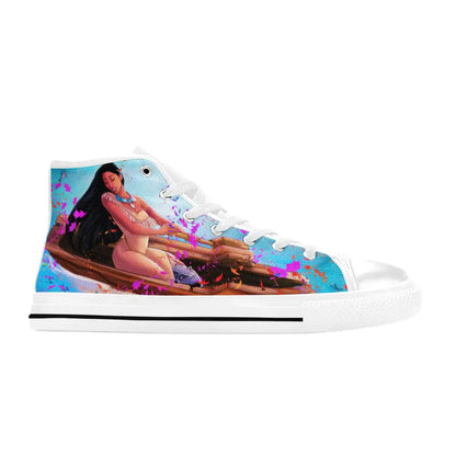 Pocahontas Native American Indian Princess Custom High Top Sneakers Shoes