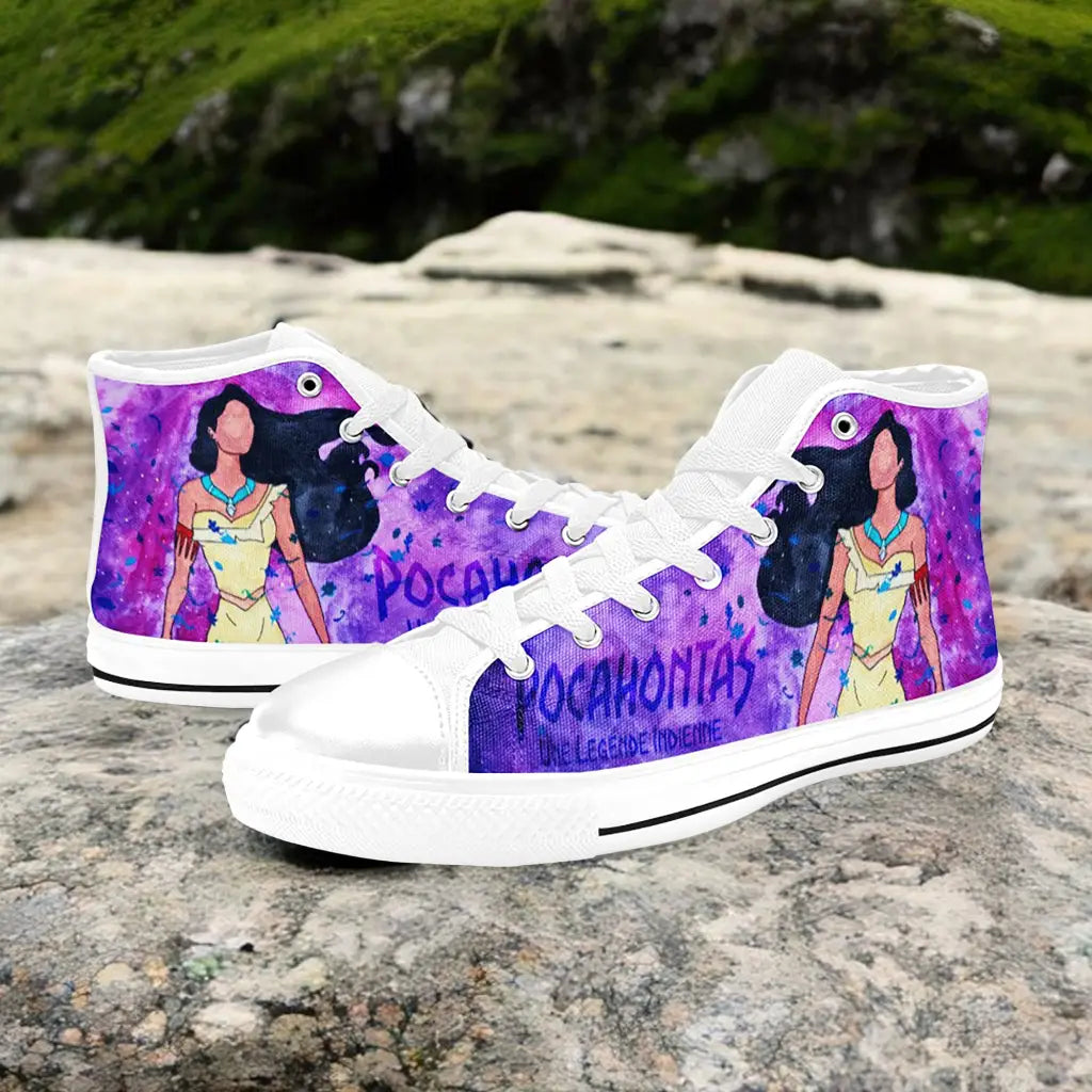 Pocahontas Native American Indian Princess Custom High Top Sneakers Shoes