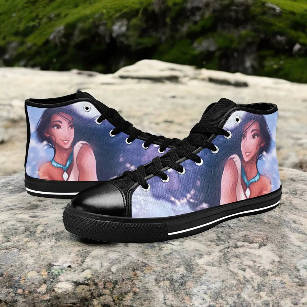 Pocahontas Native American Indian Princess Custom High Top Sneakers Shoes