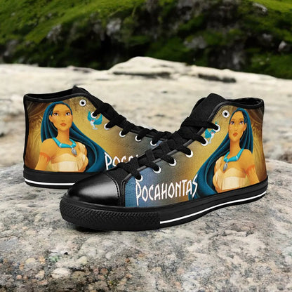 Pocahontas Native American Indian Princess Custom High Top Sneakers Shoes