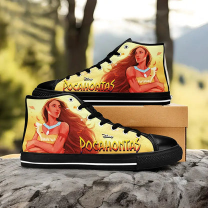 Pocahontas Native American Indian Princess Custom High Top Sneakers Shoes