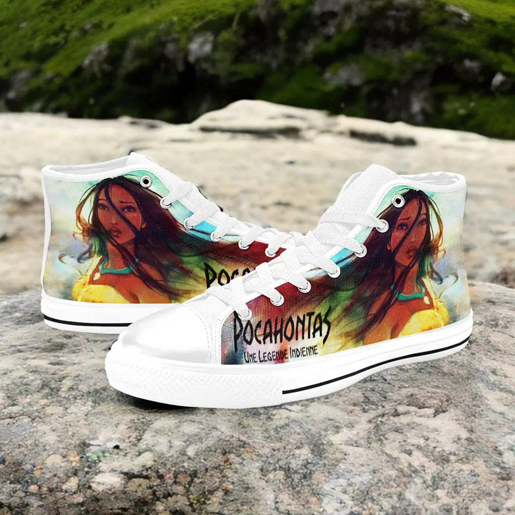 Pocahontas Native American Indian Princess Custom High Top Sneakers Shoes