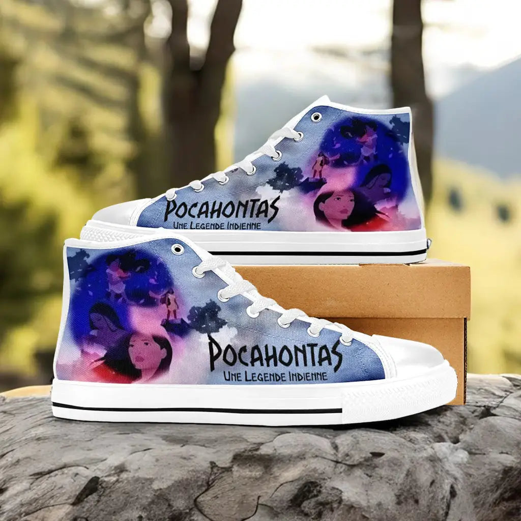 Pocahontas Native American Indian Princess Custom High Top Sneakers Shoes