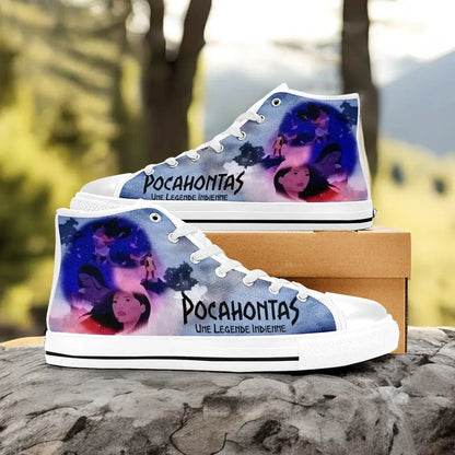 Pocahontas Native American Indian Princess Custom High Top Sneakers Shoes