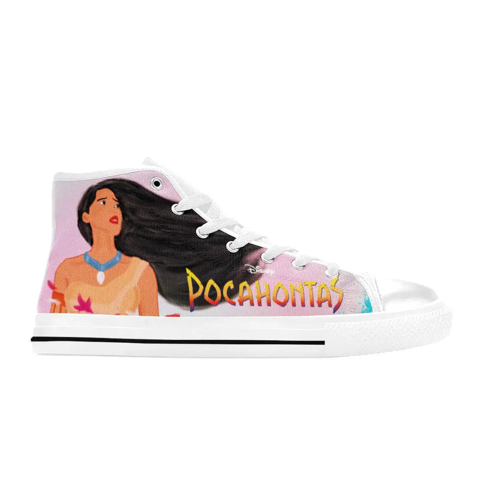 Pocahontas Native American Indian Princess Custom High Top Sneakers Shoes