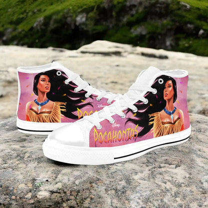 Pocahontas Native American Indian Princess Custom High Top Sneakers Shoes