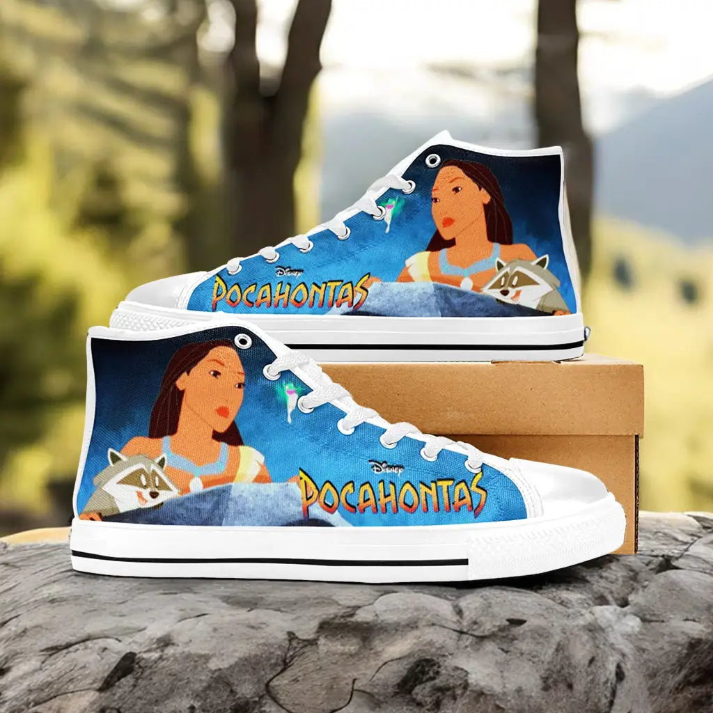 Pocahontas Native American Indian Princess Custom High Top Sneakers Shoes