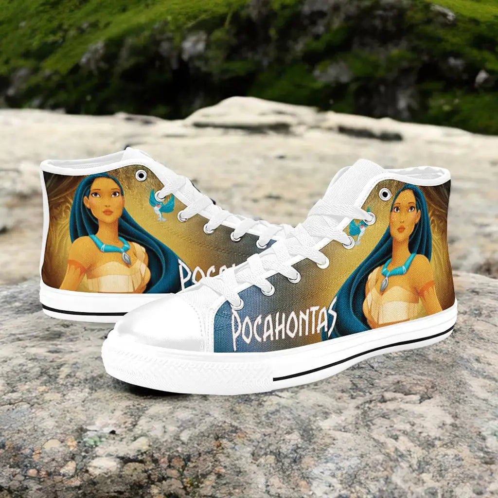 Pocahontas Native American Indian Princess Custom High Top Sneakers Shoes