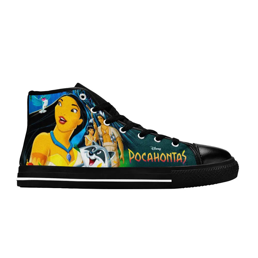 Pocahontas Native American Indian Princess Custom High Top Sneakers Shoes