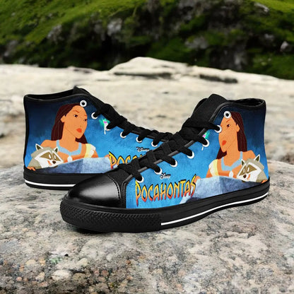 Pocahontas Native American Indian Princess Custom High Top Sneakers Shoes