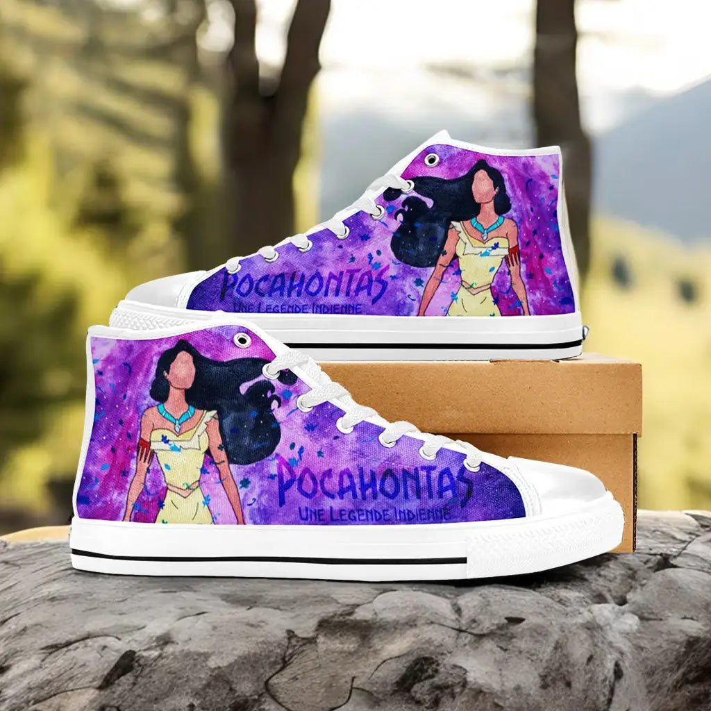 Pocahontas Native American Indian Princess Custom High Top Sneakers Shoes