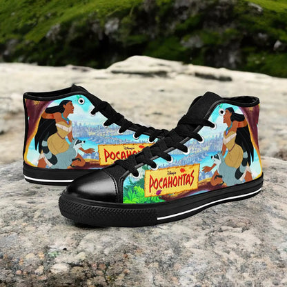 Pocahontas Native American Indian Princess Custom High Top Sneakers Shoes