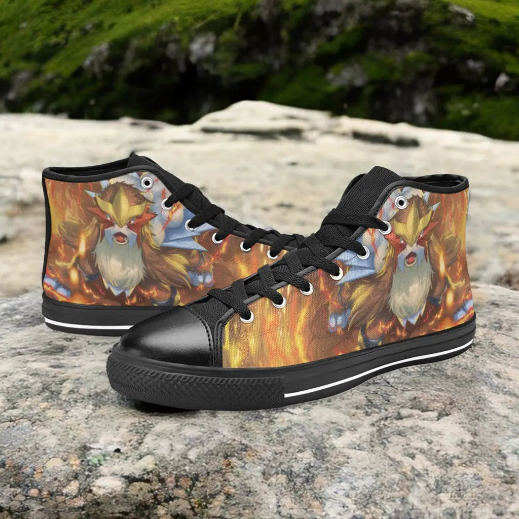 Pokemon Entei Fire Custom High Top Sneakers Shoes