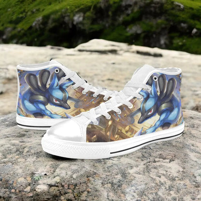 Pokemon Lucario Custom High Top Sneakers Shoes