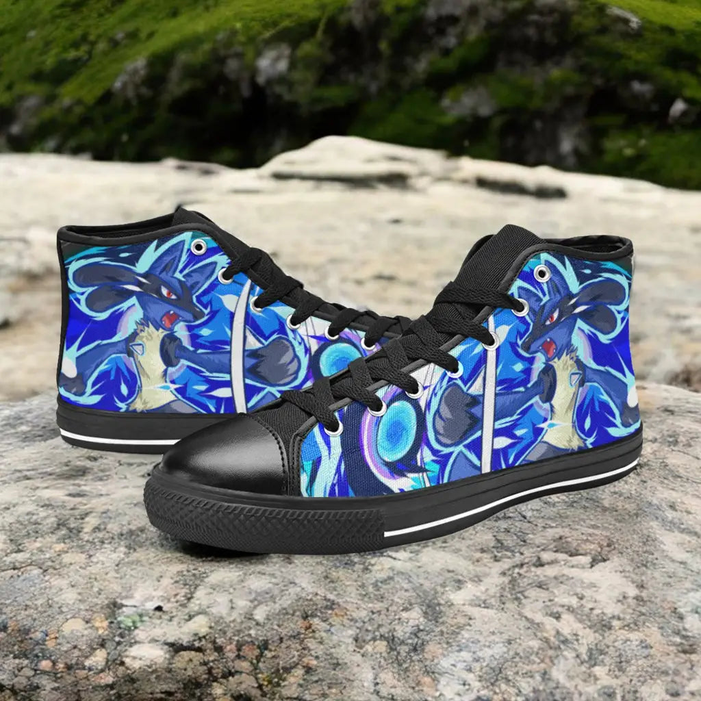 Pokemon Lucario Custom High Top Sneakers Shoes