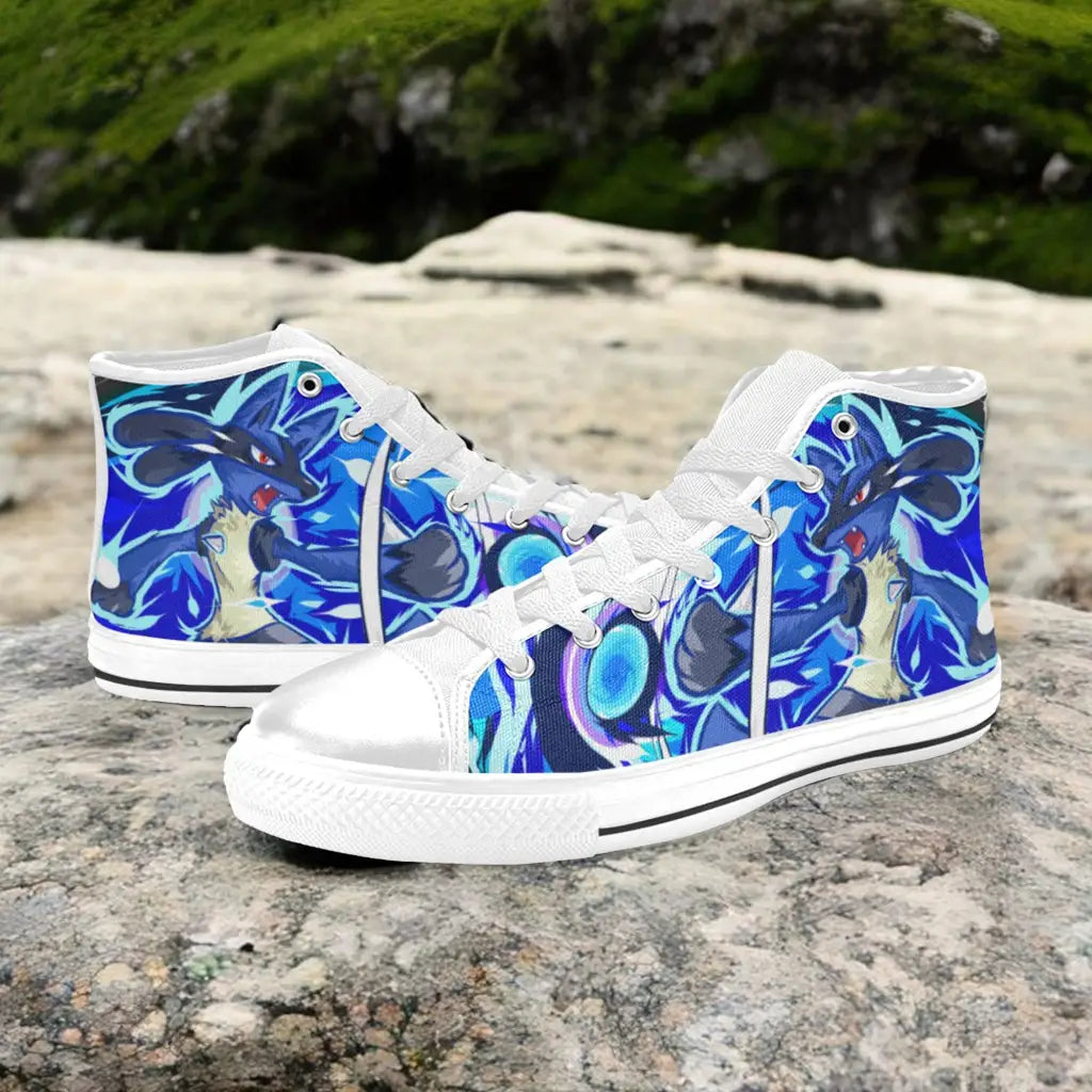 Pokemon Lucario Custom High Top Sneakers Shoes