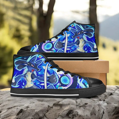 Pokemon Lucario Custom High Top Sneakers Shoes