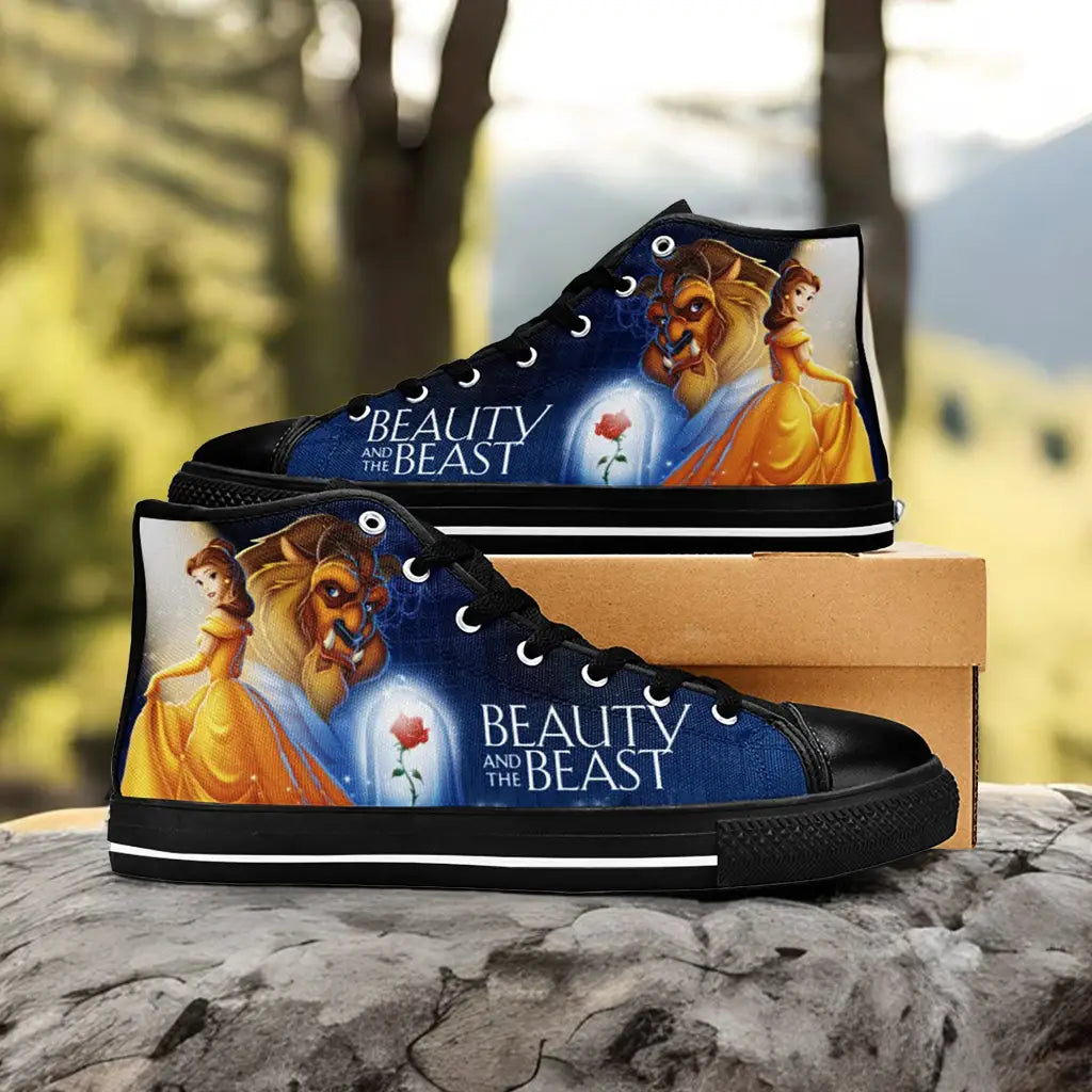 Princess Belle Beauty and the Beast Custom High Top Sneakers Shoes