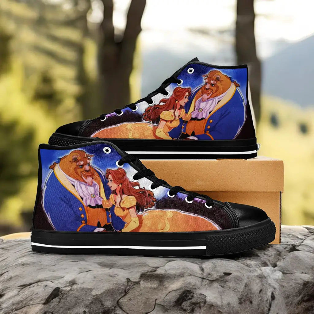 Princess Belle Beauty and the Beast Custom High Top Sneakers Shoes