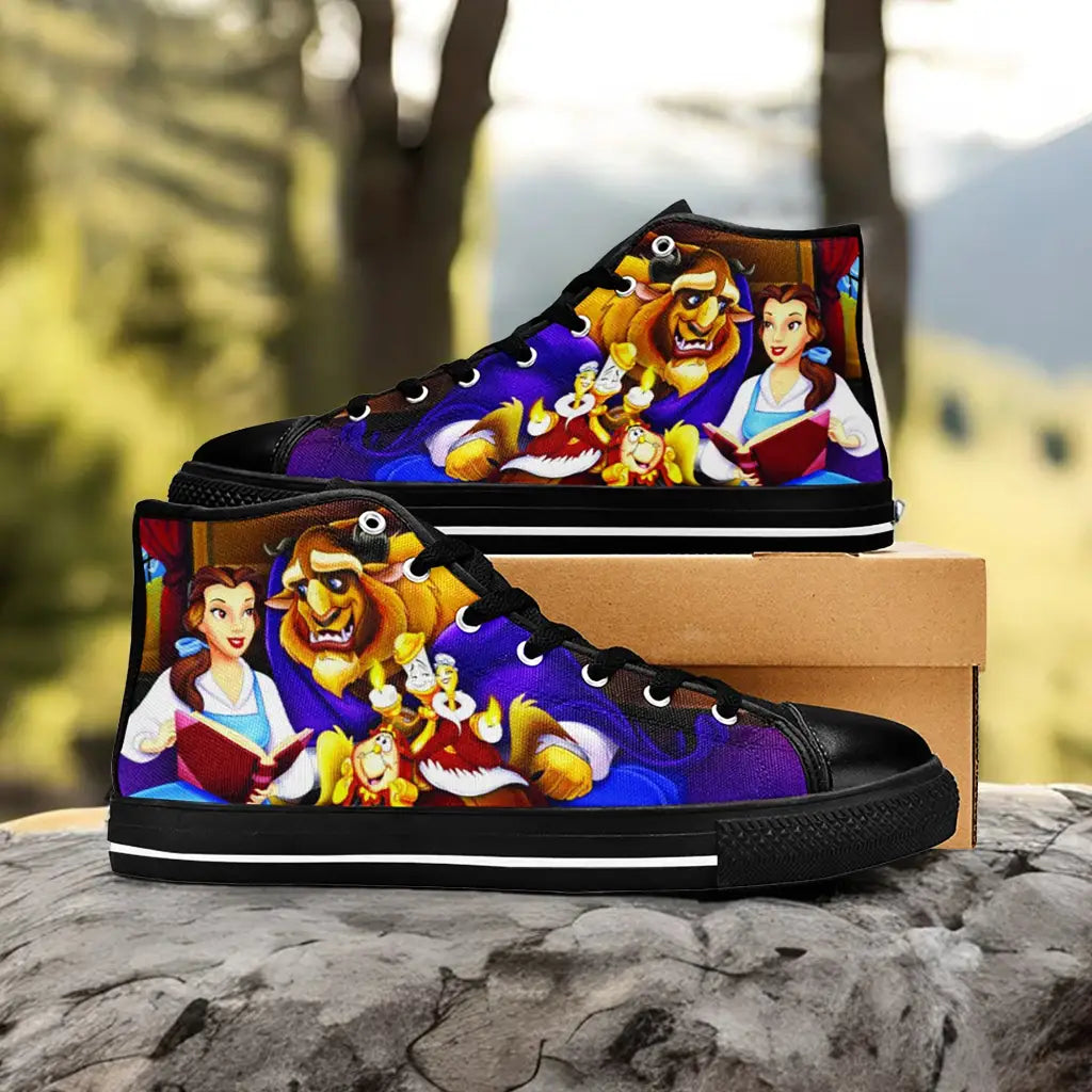 Princess Belle Beauty and the Beast Custom High Top Sneakers Shoes