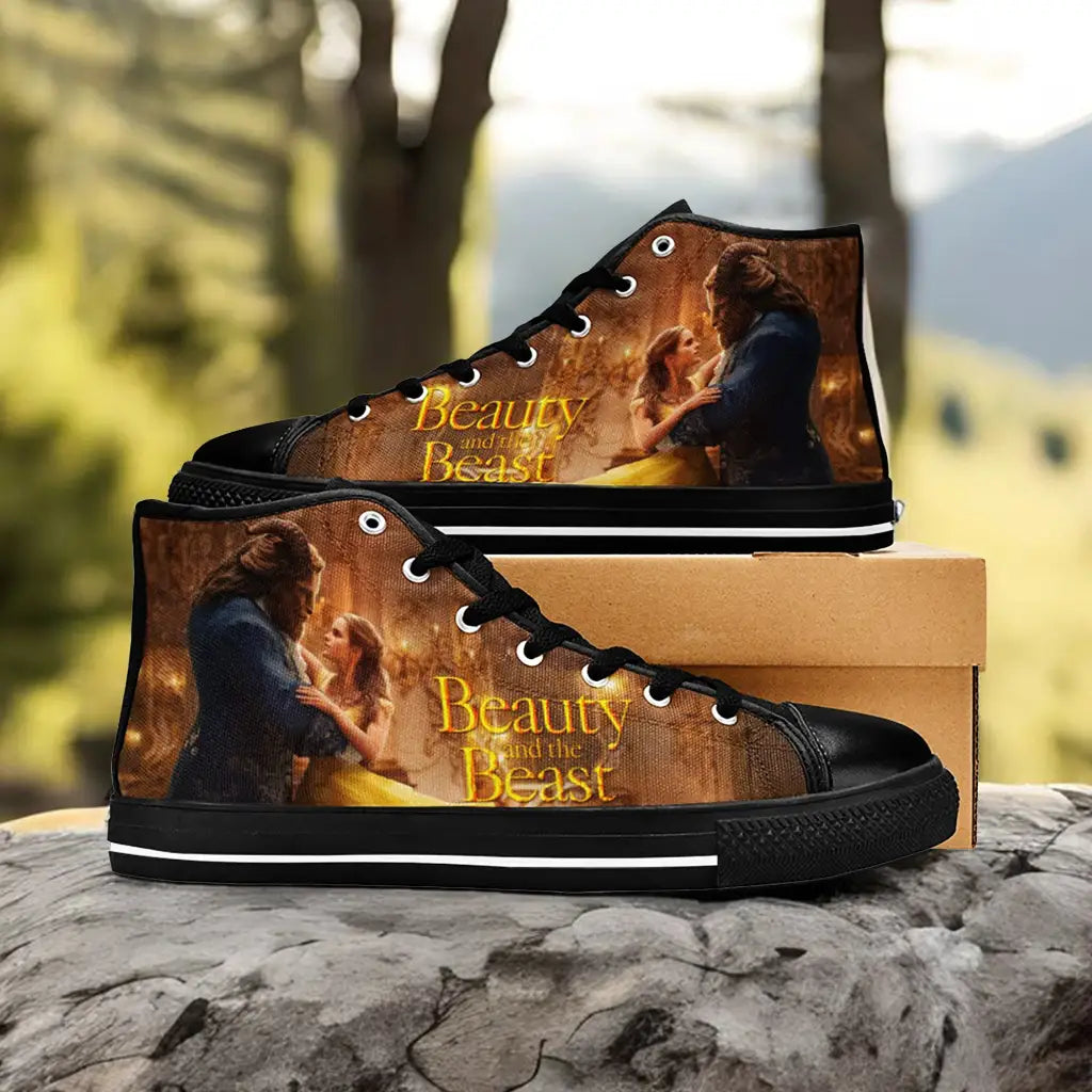 Princess Belle Beauty and the Beast Custom High Top Sneakers Shoes